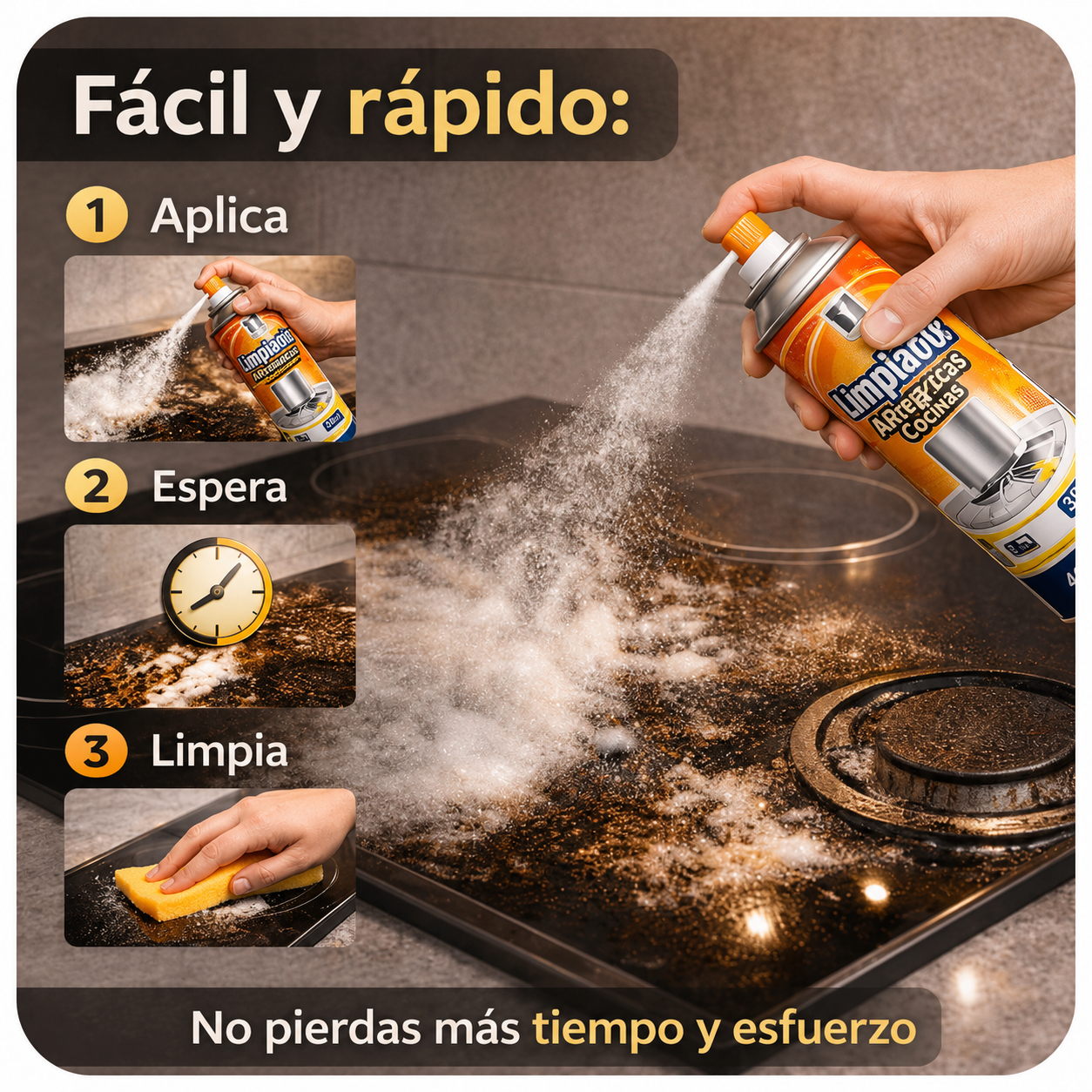 2X1 Oven Cleaner - Elimina Grasa Pegada Enseguida