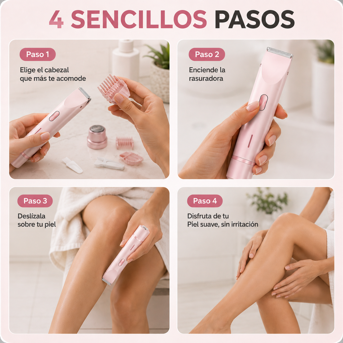 ✨ SilkTrim™ – Rasuradora Femenina Inteligente - La Forma Más Rápida Y Suave De Depilarte.