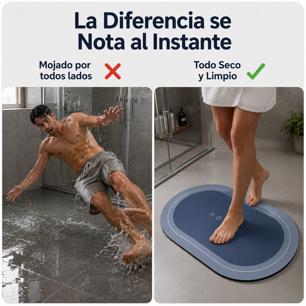 🚿 DryStep Home - Tapete Absorbente de Secado Rápido para Ducha