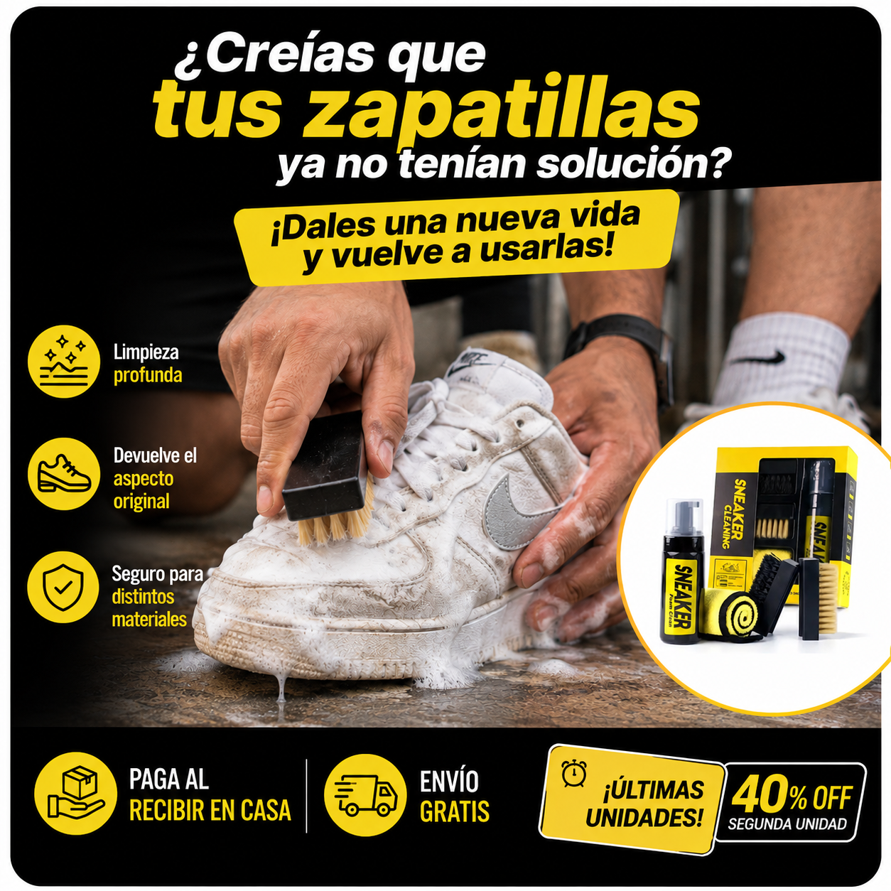 👟 SneakCare™ – Dales una Nueva Vida - Kit de Limpieza Premium Zapatillas