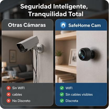 🎥 SafeHome Cam - Cámara De Seguridad HD WIFI Inteligente Para El Hogar
