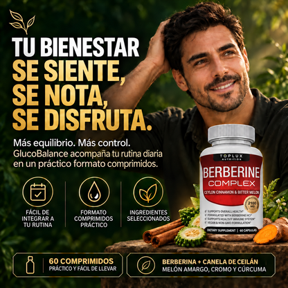GlucoBalance™ – Berberina Complex para Recuperar el Control de tu Día | 60 cápsulas
