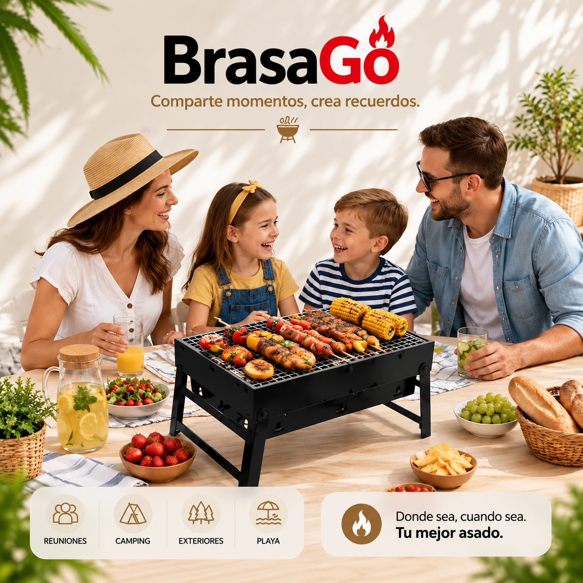 BrasaGo™ | La Parrilla Portátil que Va Contigo