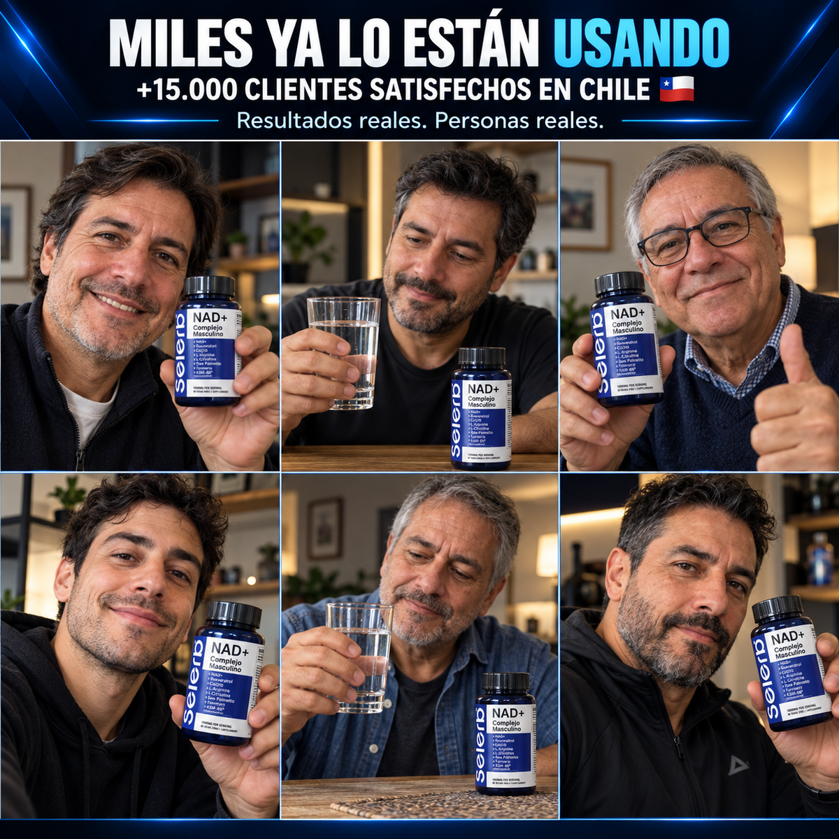 NAD+ Men’s Complex™ – Energía, Vitalidad y Rendimiento Masculino | 60 Cápsulas