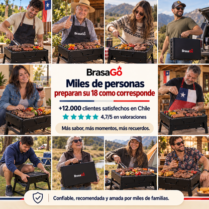 BrasaGo™ | La Parrilla Portátil que Va Contigo