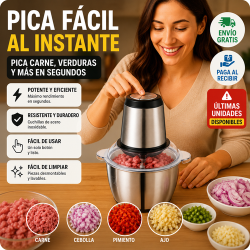 Picador Alimentos 2L - Pica Fácil 🍽️