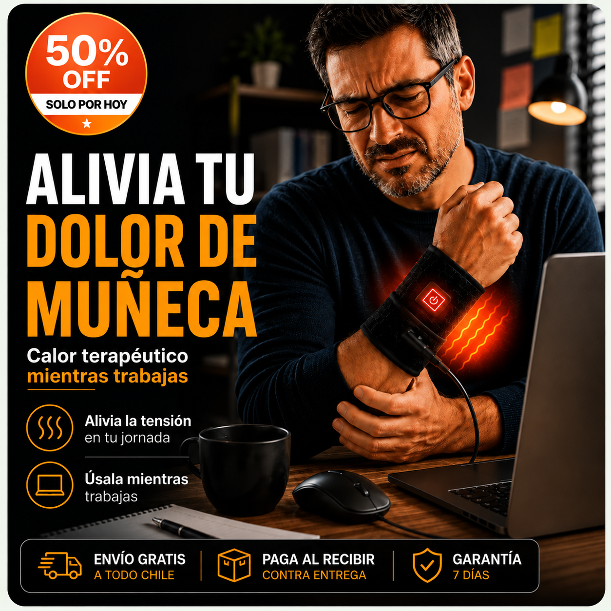 ✨ ThermoCare™ | Muñequera Térmica de Alivio para Túnel Carpiano
