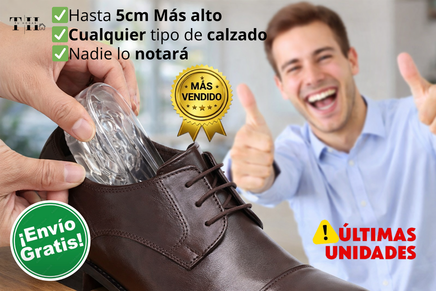 👟Plantillas Aumenta Estatura hasta 5 CM- Siéntete Seguro👟