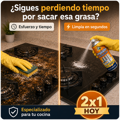 2X1 Oven Cleaner - Elimina Grasa Pegada Enseguida